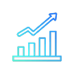 Chart trending upward